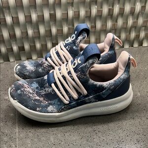 Adidas Blue and Pink Sneakers with Sporty Comfort size 3 1/2